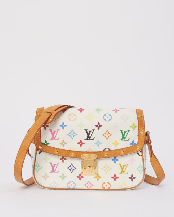Louis Vuitton White Monogram Multicolor Murakami Sologne Shoulder Bag