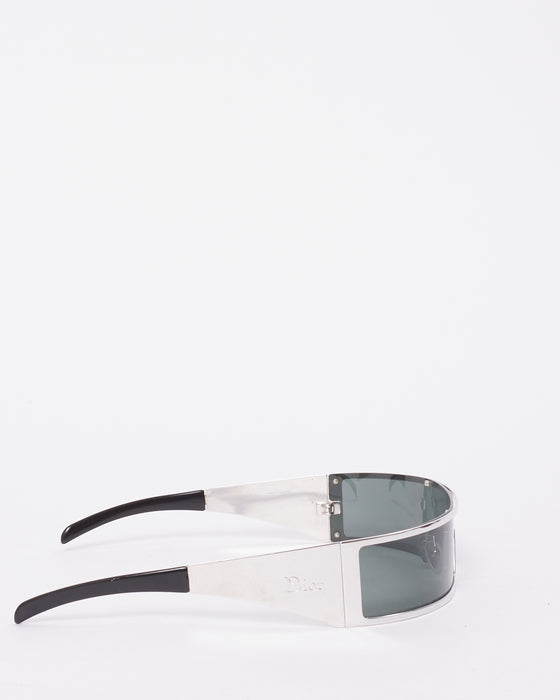 Dior Vintage Silver Metal Punk Sunglasses