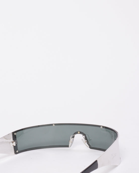 Dior Vintage Silver Metal Punk Sunglasses