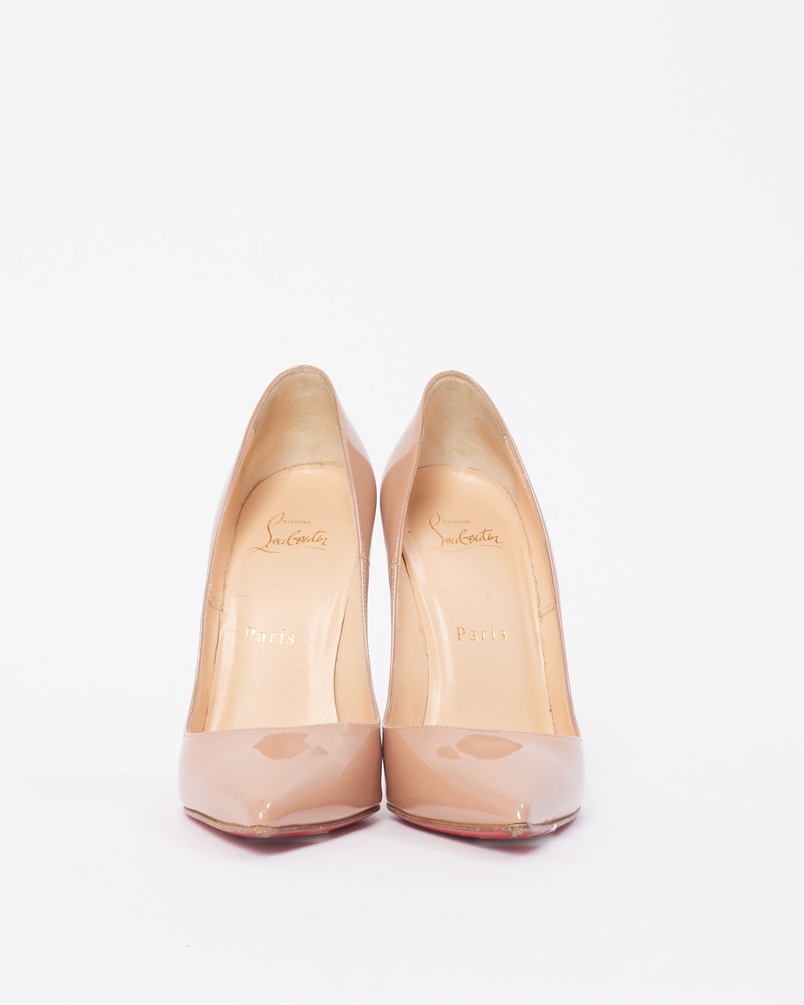 Christian Louboutin Nude Patent Leather So Kate 120mm Pumps - 36.5