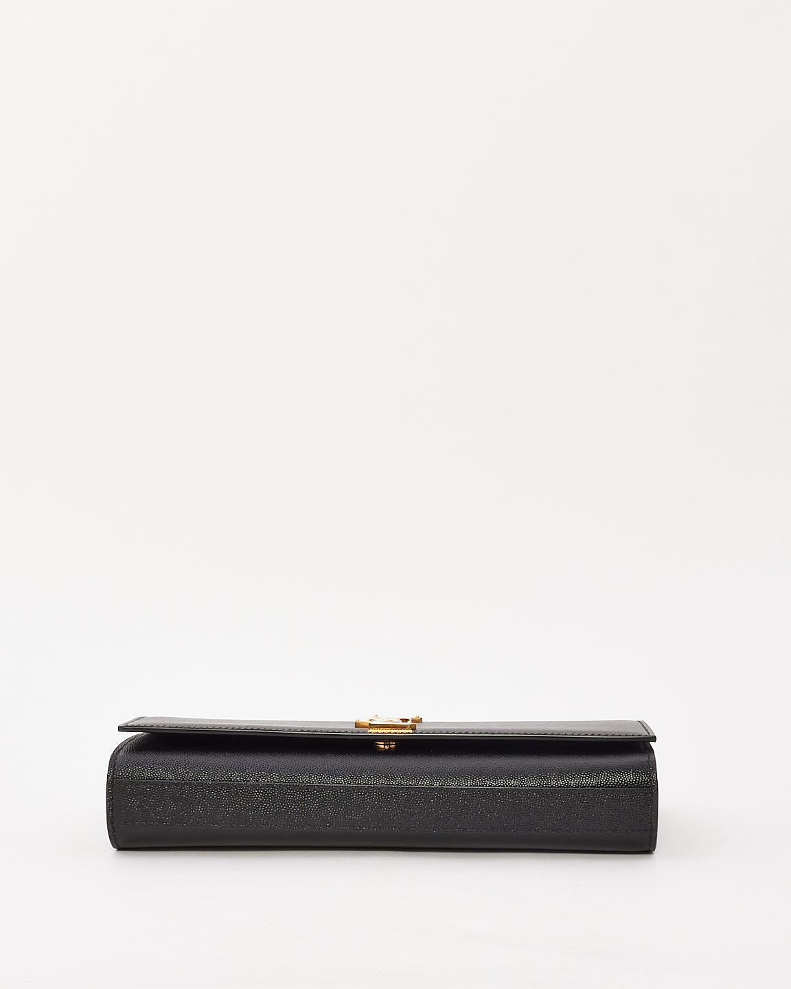Saint Laurent Pochette Kate en cuir grain de poudre noir