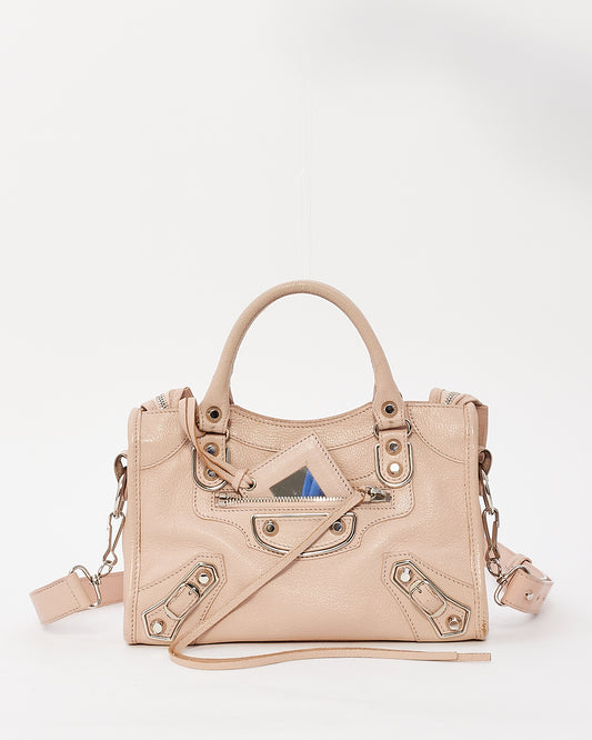 Balenciaga Pink Leather Classic Mini City Edge-Line Bag