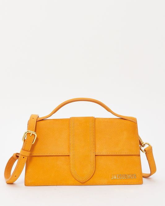Jacquemus Orange Leather Le Bambino Long Shoulder Bag