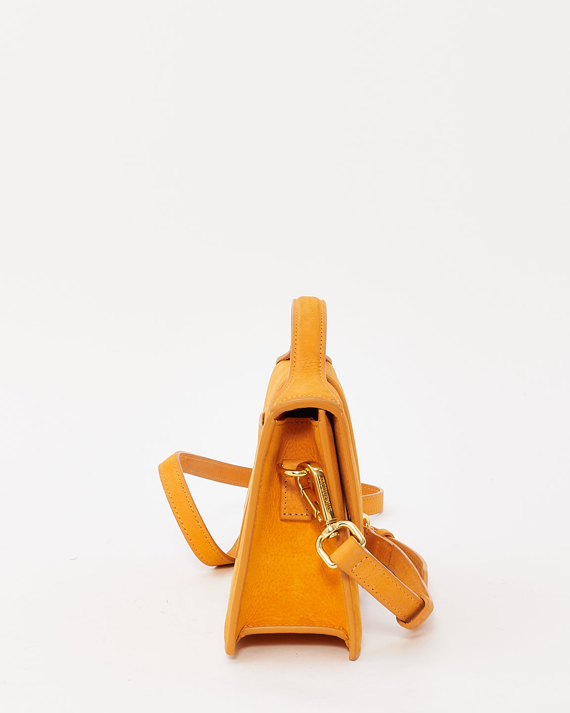 Jacquemus Orange Leather Le Bambino Long Shoulder Bag