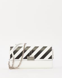  Off-White White & Black Leather Binder Small Crossbody Bag