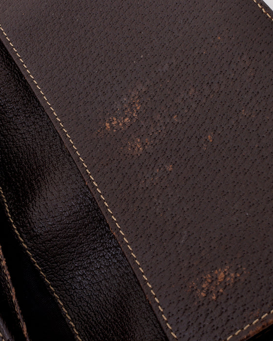 Gucci Brown GG Monogram Canvas Nailhead Studded Long Wallet