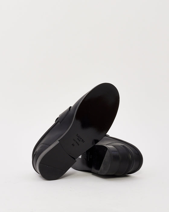 Lanvin Black Leather Loafers - 38