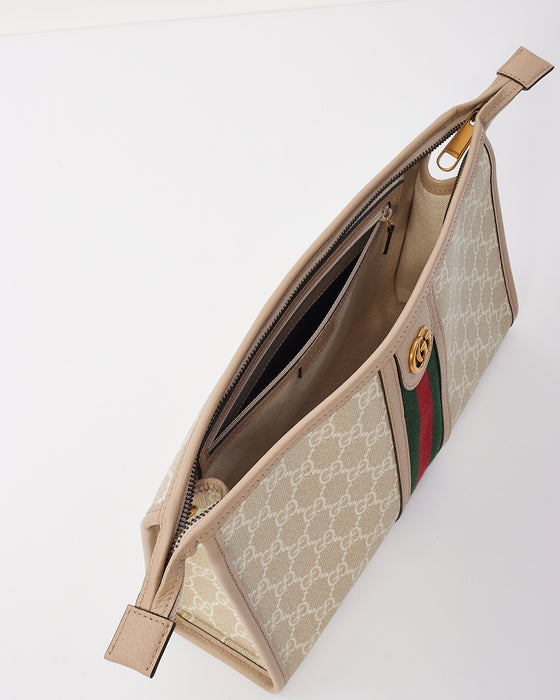 Gucci Beige Canvas Ophidia GG Toiletry Case