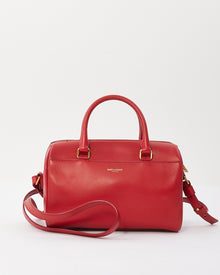  Saint Laurent Red Leather Classic Baby Duffle Bag