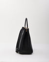 Dior Black Pebbled Leather Diorissimo Bag with Strap