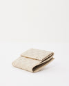Gucci White Leather Guccissima Bi Fold Snap Closure Wallet