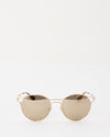 Prada Silver Mirrored Metal Round Frame SPR62S Sunglasses