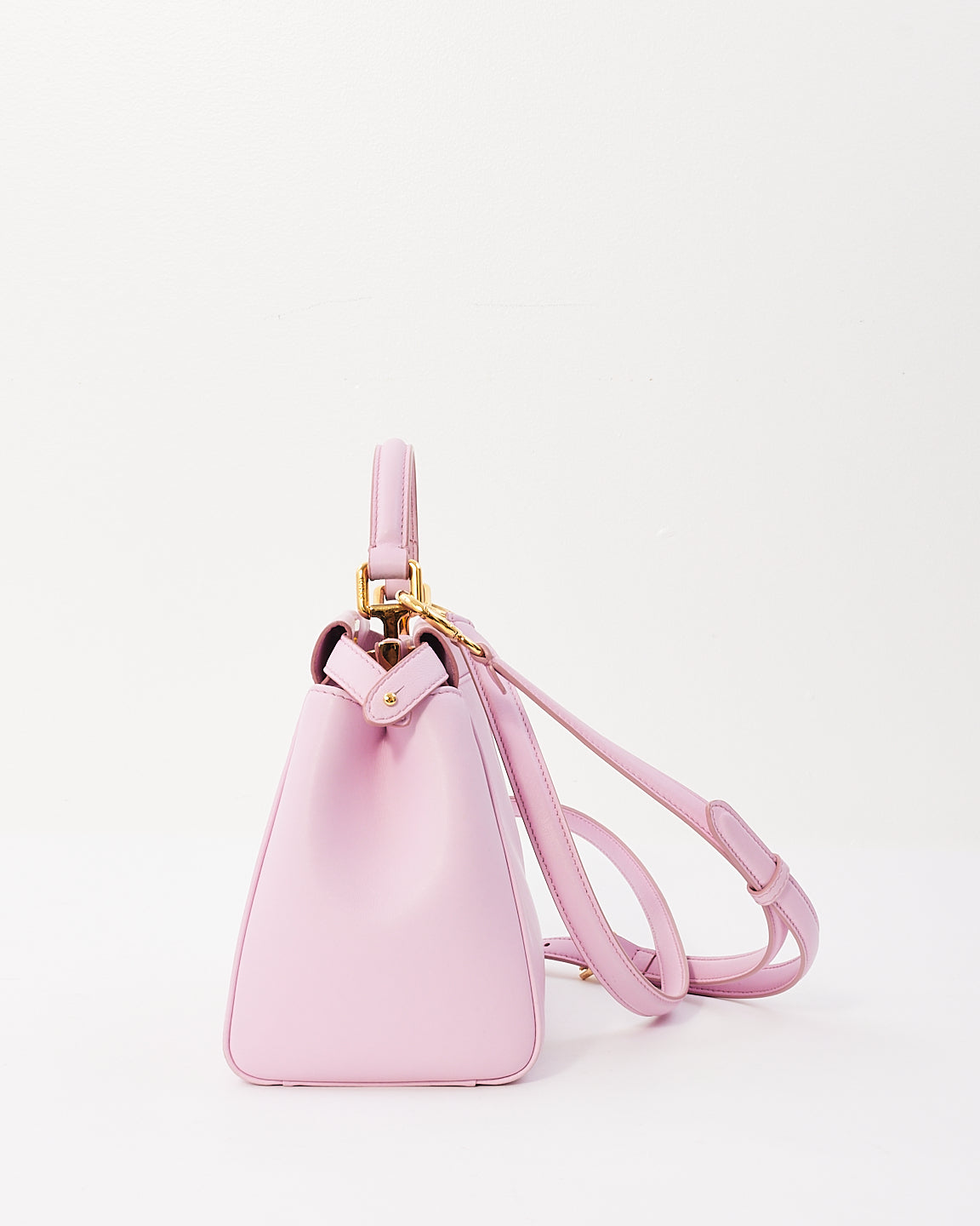 Fendi Pink Leather Mini Peekaboo Bag