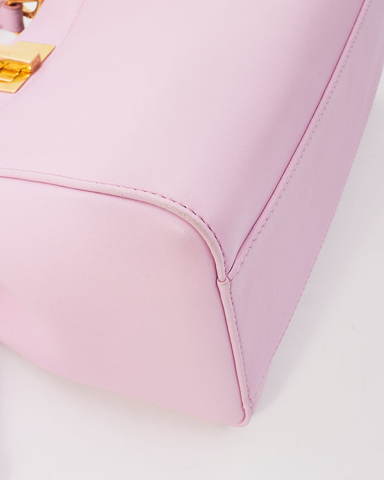 Fendi Pink Leather Mini Peekaboo Bag