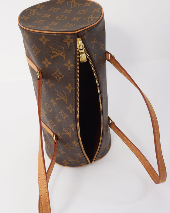 Brown Coated Canvas Monogram Papillon 30 Gold Hardware, 2007