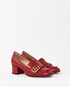 Gucci Red Leather Fringe GG Marmont GG Pumps - 37