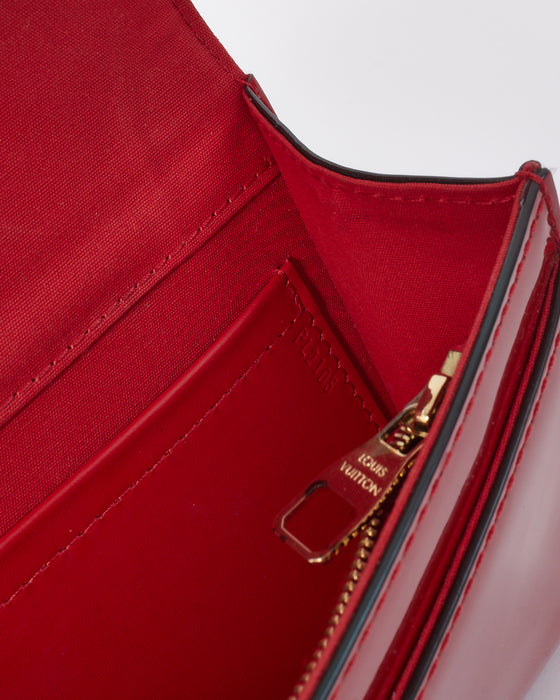 Crown frame patent leather clutch bag Louis Vuitton Red in Patent leather -  31667256