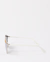 Dior Silver & White Metal Studded So Real Sunglasses 85 LDC