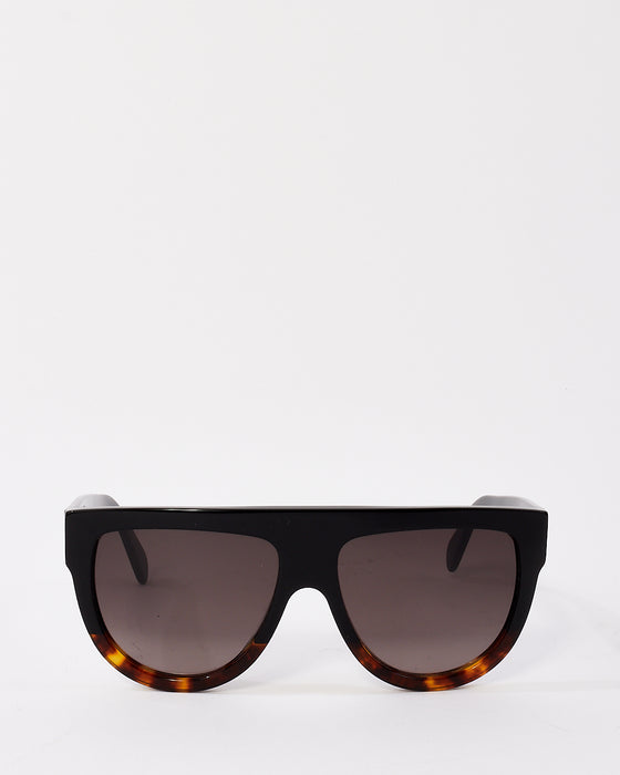 Celine Black & Tortoise Two Tone Flat Top CL4001IN Sunglasses