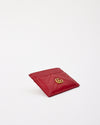 Gucci Red Leather GG Marmont Matelassé Card Case