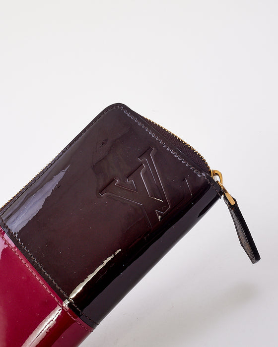 Louis Vuitton Amarante & Magenta Patent Leather Miroir Long Zippy Wallet