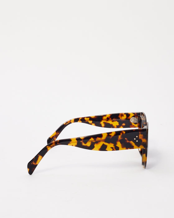 Celine Light Tortoiseshell Oversize CL40008F Cat Eye Sunglasses