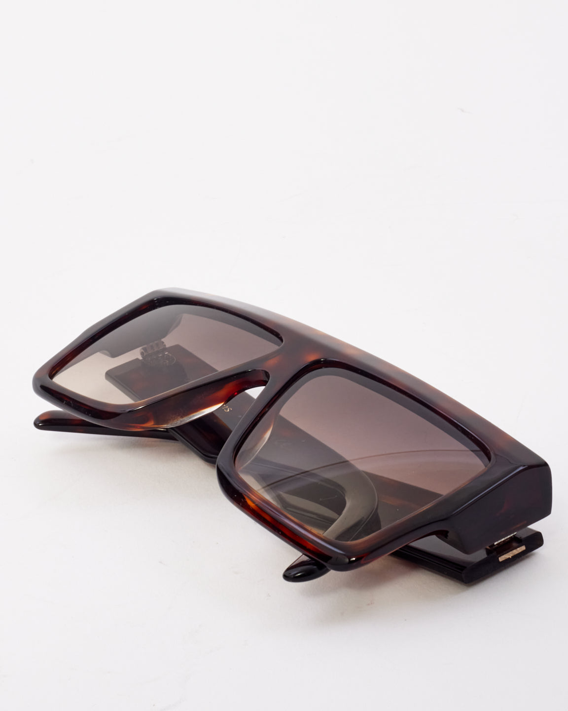 Celine Brown Tortoise Acetate Flat Top CL400921 Sunglasses