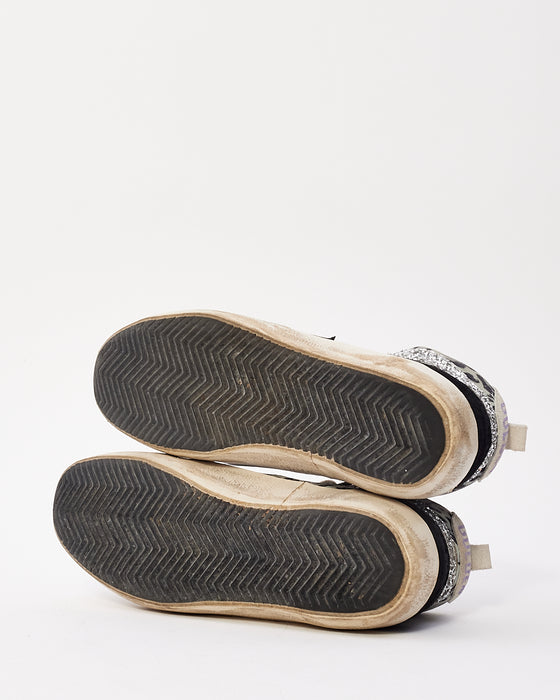 Golden Goose Black & Grey Leopard Suede Mid Star High Rise Sneakers - 38