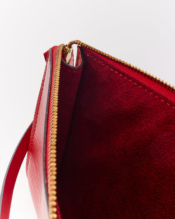 Louis Vuitton Red Epi Leather Pochette Accessoires