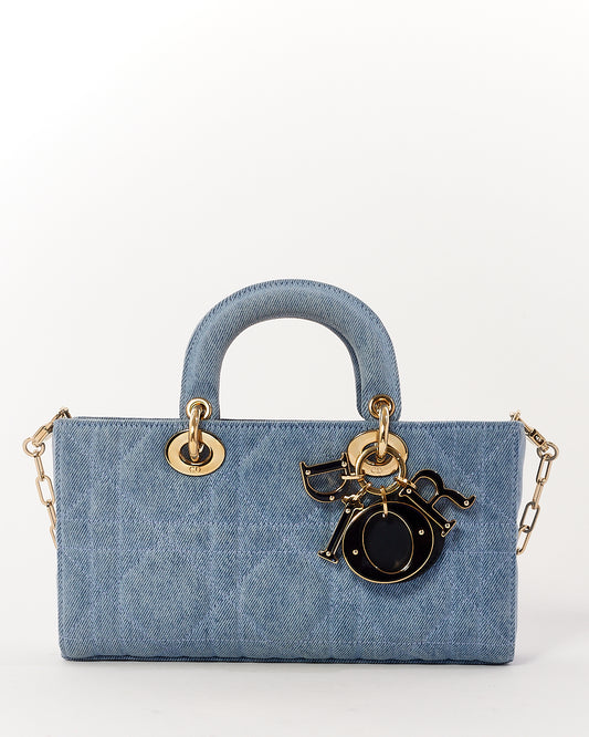 Dior Blue Denim Small Lady D Joy Bag