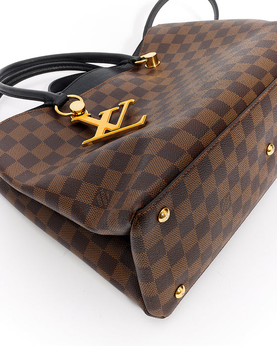 Louis Vuitton Damier Ebene Riverside Satchel Shoulder Bag - A