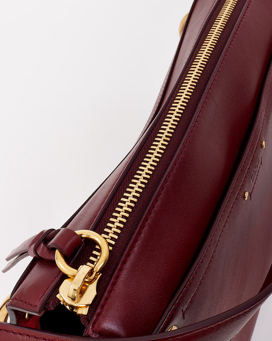 Chloé Red Leather Medium Roy Bag with Shoulder Strap