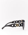 Versace Black Acetate Medusa Logo Cat Eye Sunglasses 4408