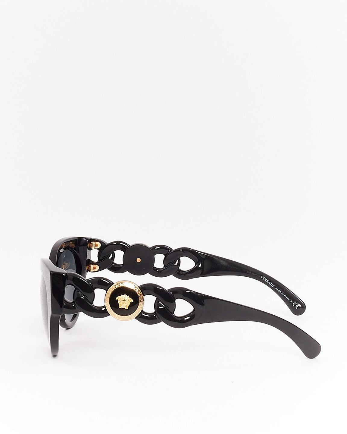 Versace Lunettes de soleil œil de chat avec logo Medusa en acétate noir 4408
