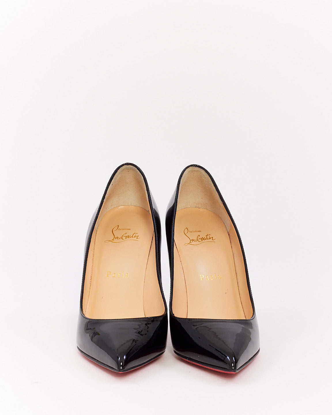 Christian Louboutin Black Patent Leather Pigalle 100mm Pumps - 37