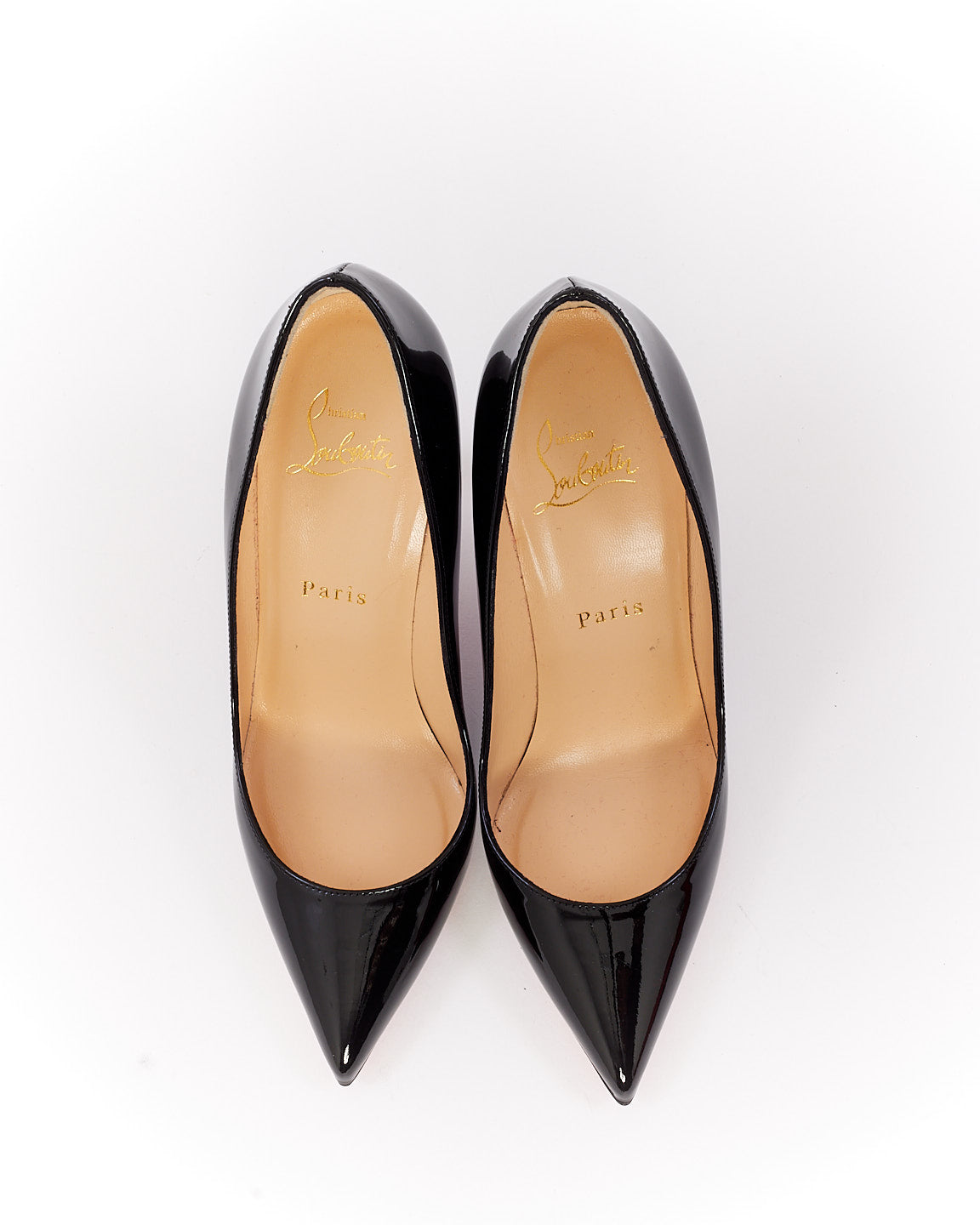 Christian Louboutin Black Patent Leather Pigalle 100mm Pumps - 37