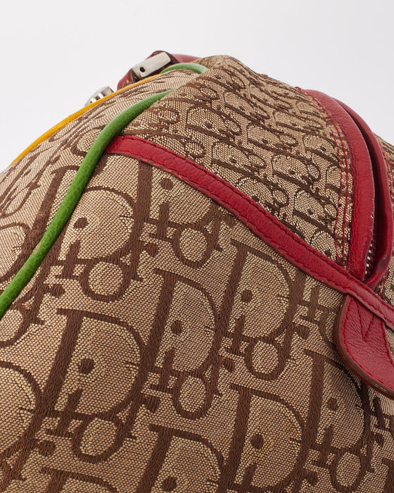 Dior Beige Canvas Monogram Rasta Bowler Bag
