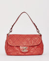 Chanel Pink Glazed Calfskin Leather On The Road Flap Shoulder Bag