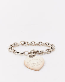  Tiffany & Co. Sterling Silver Return to Tiffany Heart Tag Charm Bracelet