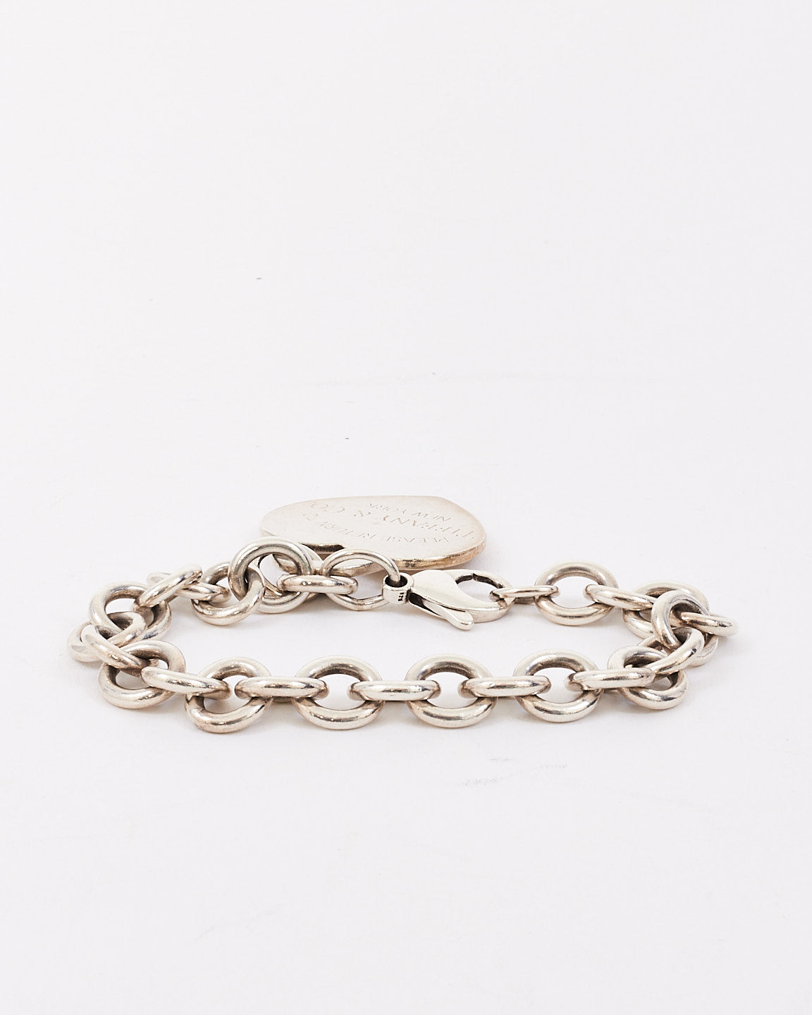 Tiffany & Co. Sterling Silver Return to Tiffany Heart Tag Charm Bracelet