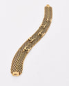 Chanel Vintage Gold Tone Metal CC Logo Mesh Choker Necklace