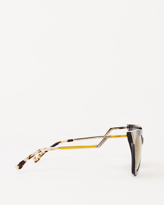 Fendi Grey & Yellow Acetate  FF0060/S Cat Eye Sunglasses