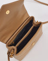 Saint Laurent Beige Y Chevron Leather Loulou Toy Shoulder Bag
