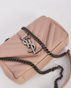 Saint Laurent Light Pink Chevron Matelassé Classic Baby Chain Bag