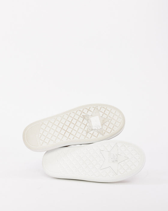 Dior Brown Velvet Solar Oblique Logo Slip On Sneakers 35.5
