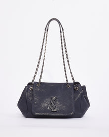  Saint Laurent Navy Blue Monogram Small Nolita Shoulder Bag