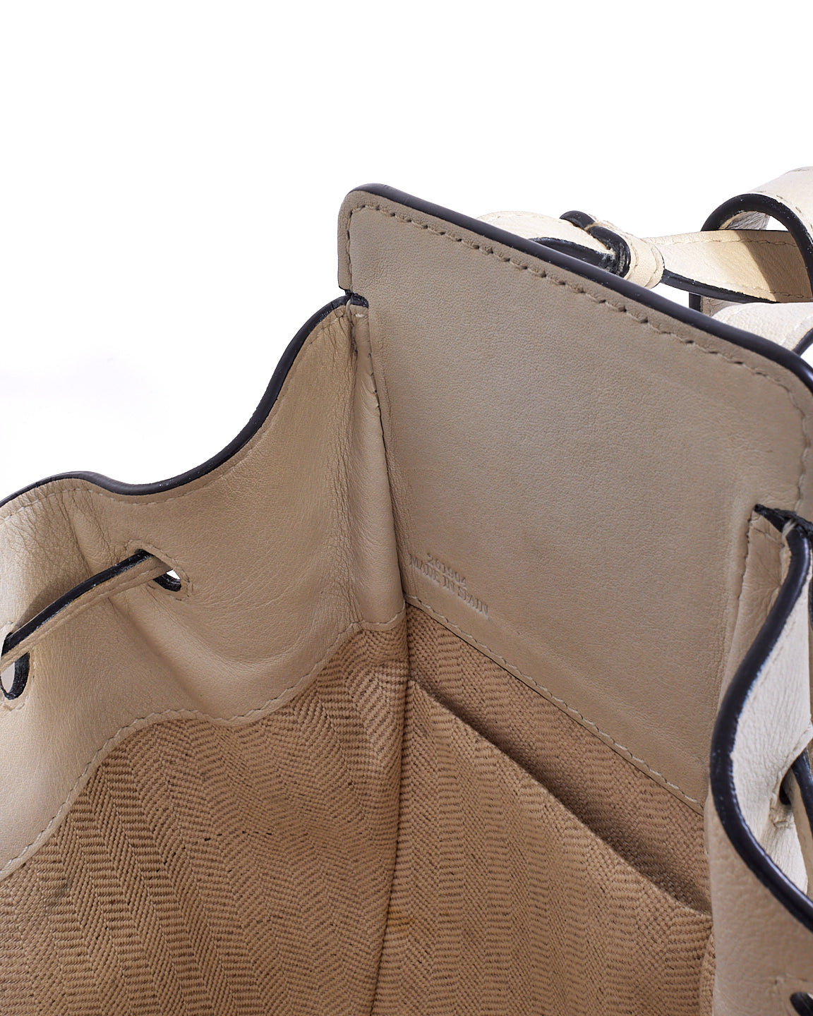 Loewe Mini sac hamac en cuir blanc