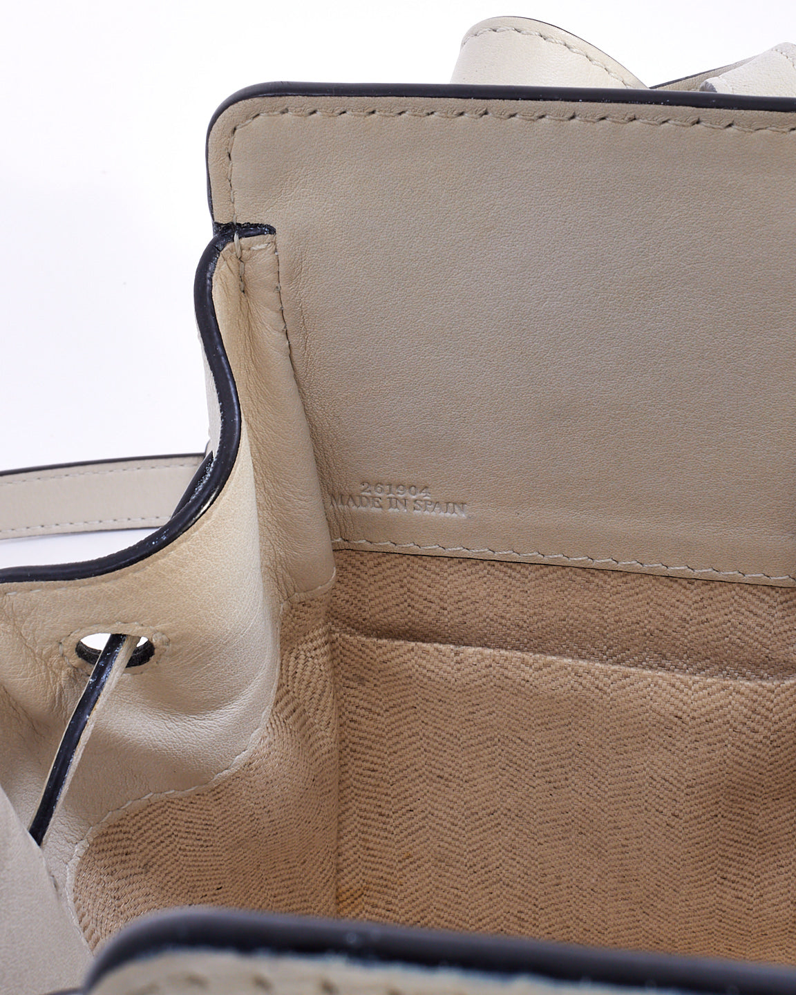 Loewe Mini sac hamac en cuir blanc