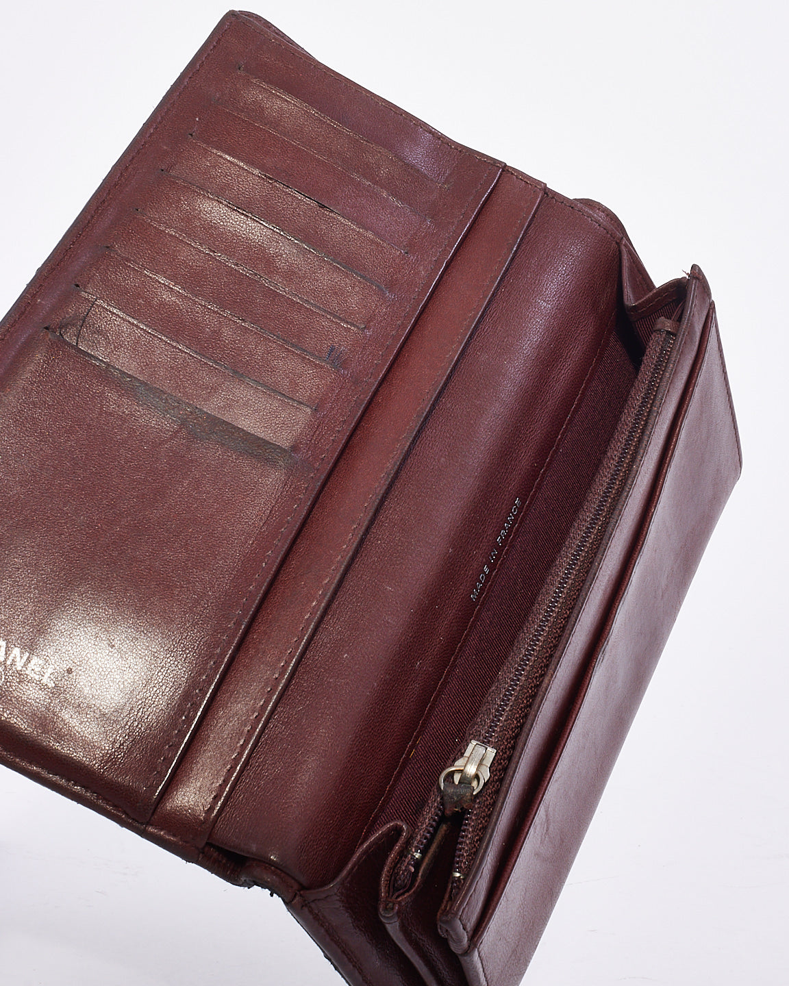 Chanel Black Lambskin Quilted Leather Logo Long Bi-Fold Wallet