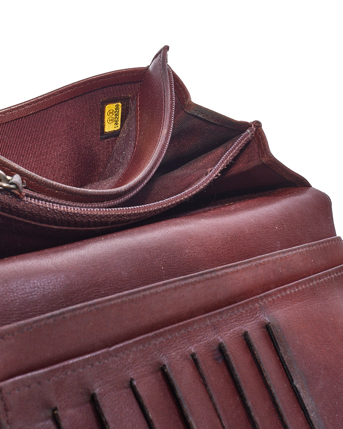 Chanel Black Lambskin Quilted Leather Logo Long Bi-Fold Wallet